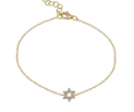 14k Gold Diamond Star-of-David Bracelet